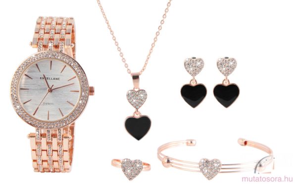 Excellanc női karóra szett - Rosegold - Image 4