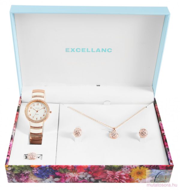 Excellanc női karóra szett - Rosegold - Image 2