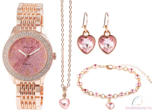 Excellanc női karóra szett - Rosegold - Image 3