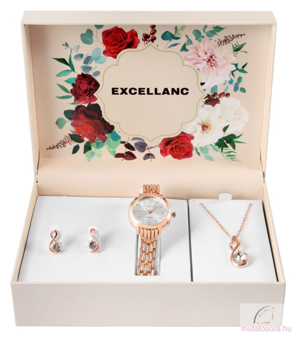Excellanc női karóra szett - Rosegold - Image 2
