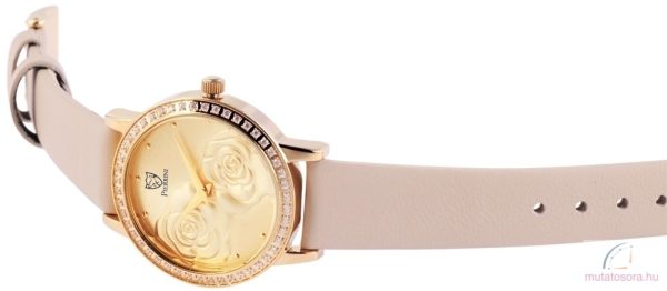 Pierrini női karóra valódi bőr szíjjal - Rosegold - Image 2