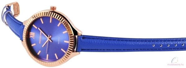 Excellanc női karóra műbőr szíjjal - Rosegold/Kék - Image 2