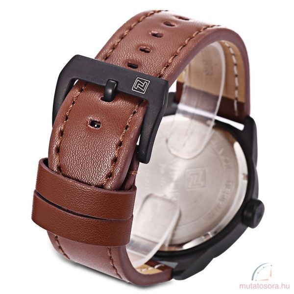 NAVIFORCE 9092 bőrszíjas férfi karóra barna - Image 3