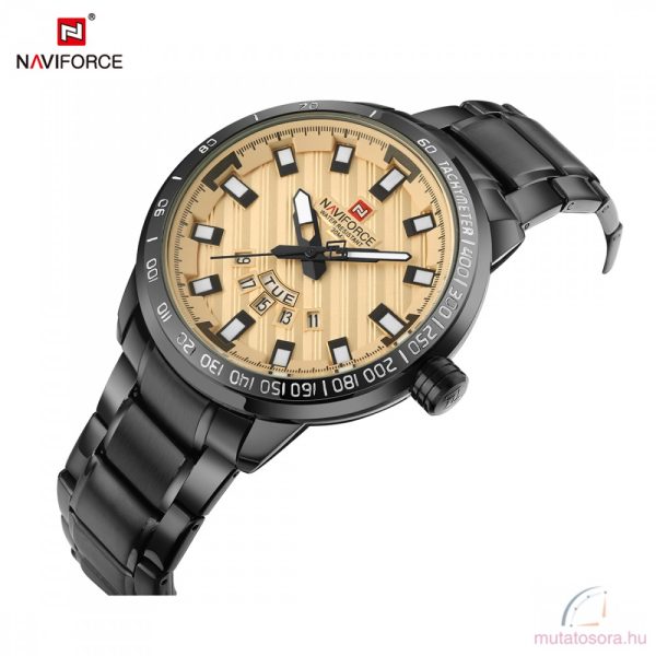 Naviforce Fém Férfi Karóra Fekete-Arany - Image 4