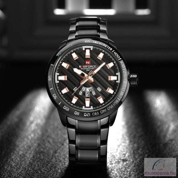 Naviforce Fém Férfi Karóra Fekete-Rose gold - dobozos - Image 3