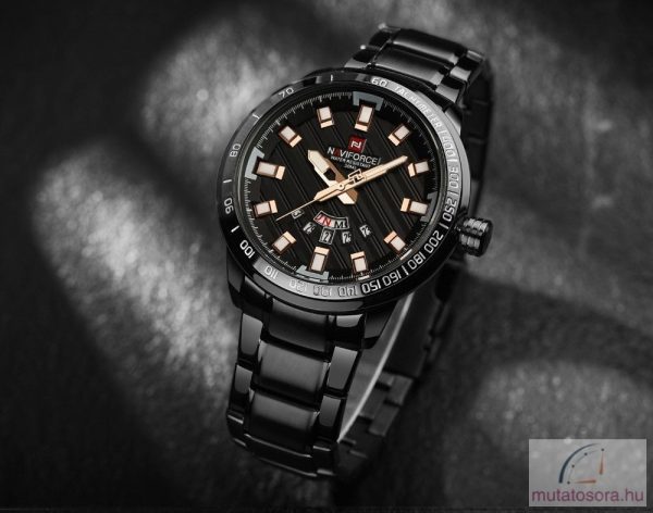 Naviforce Fém Férfi Karóra Fekete-Rose gold - dobozos - Image 4
