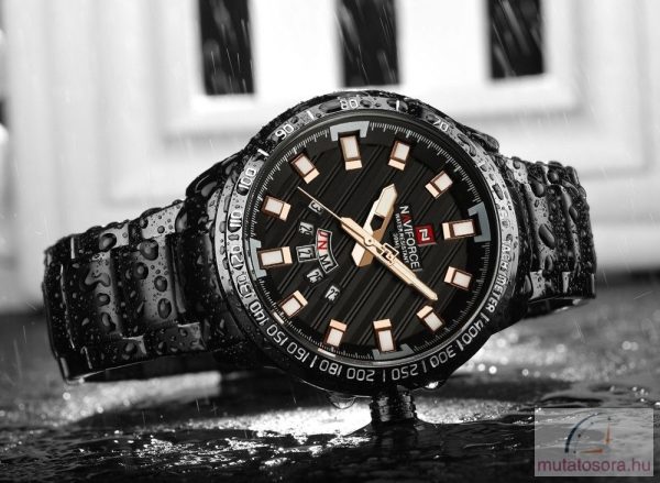 Naviforce Fém Férfi Karóra Fekete-Rose gold - dobozos - Image 6