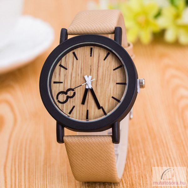 Bamboo fa mintázatú férfi karóra több színben - Image 5