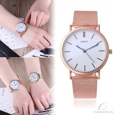 Geneva mesh rose gold női karóra - bemutató darab