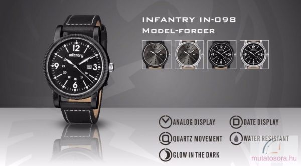 Infantry férfi karóra fekete szíjjal - Image 2