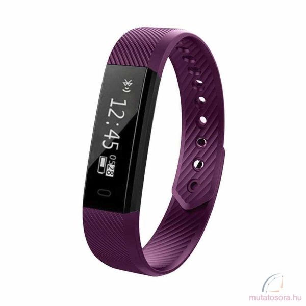 Lépésszámlálós bluetooth sportóra - lila