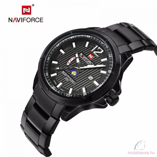 Naviforce 9084 fekete fémszíjas férfi karóra díszdobozban - Image 2