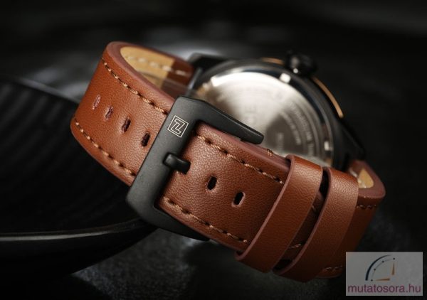 NAVIFORCE 9092 bőrszíjas férfi karóra barna - Image 3