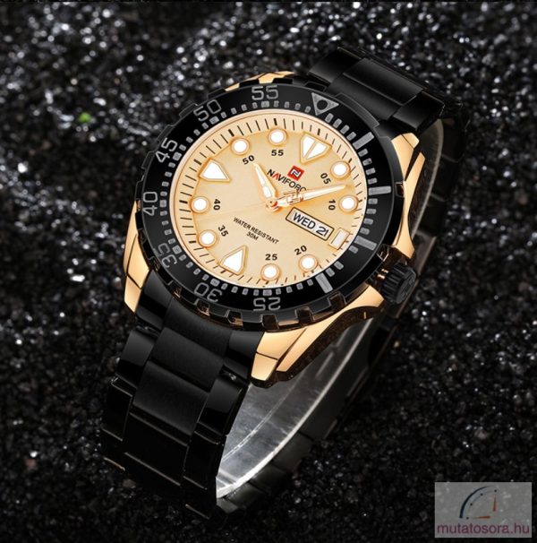 Naviforce férfi karóra nap és dátum mutatóval - Rosegold - Image 3