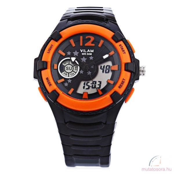 VILAM szilikon szíjas dual time férfi karóra - Image 2