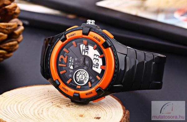 VILAM szilikon szíjas dual time férfi karóra - Image 4