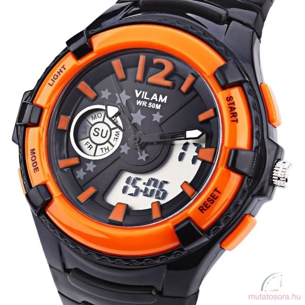 VILAM szilikon szíjas dual time férfi karóra - Image 5