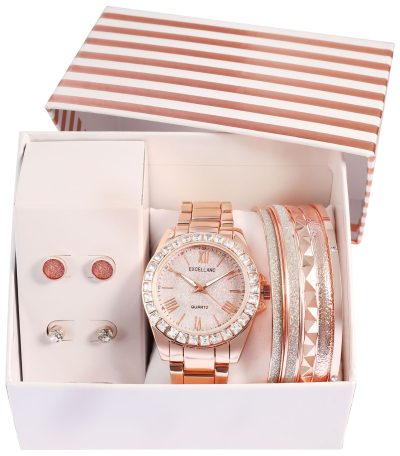 Excellanc női karóra ajándék szett 3 - Rosegold