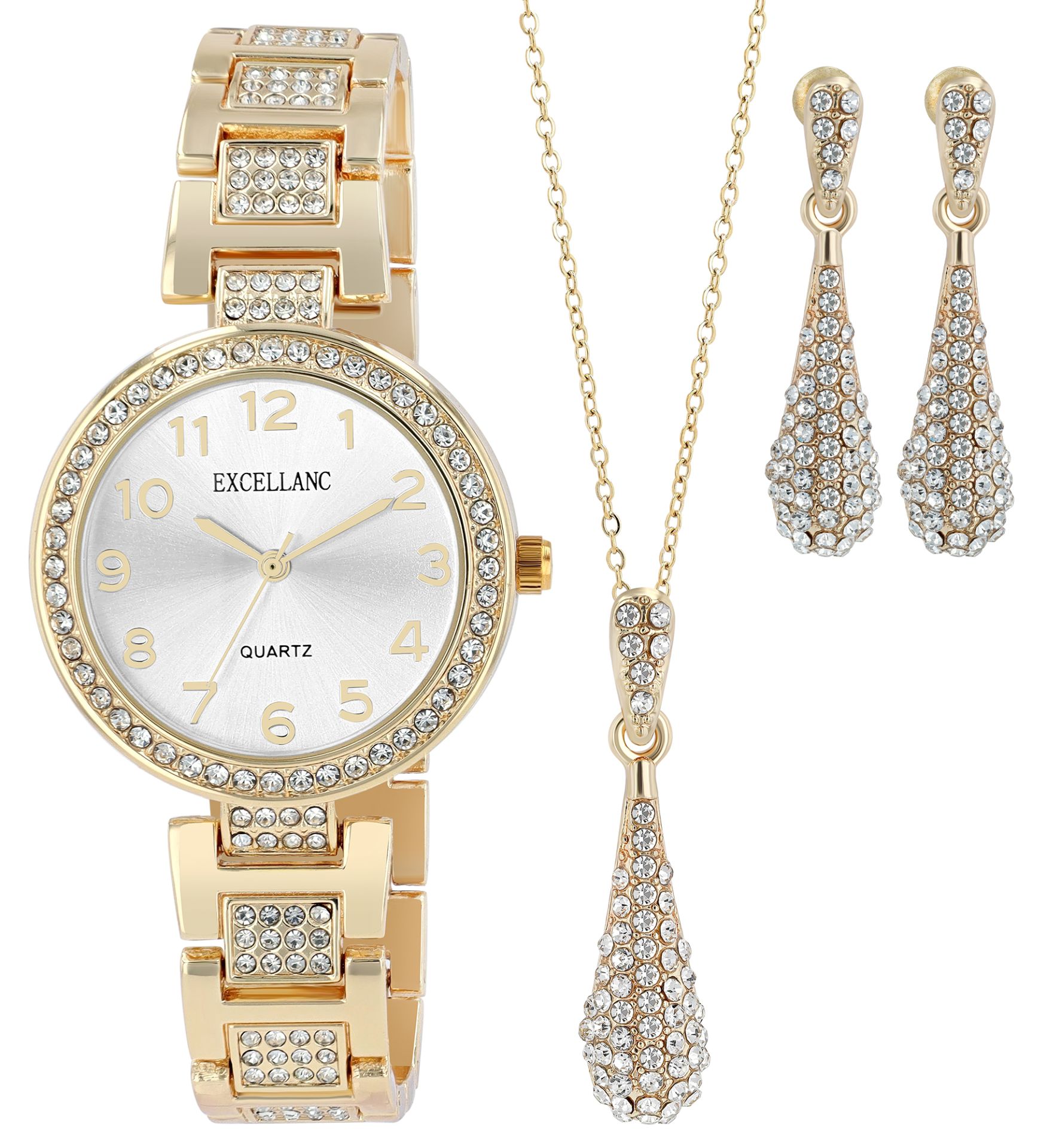 Excellanc női karóra ajándék szett - Arany -005 - Image 4