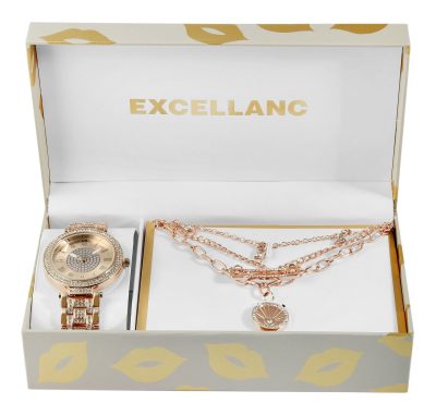 Excellanc női karóra szett 11 - Rosegold